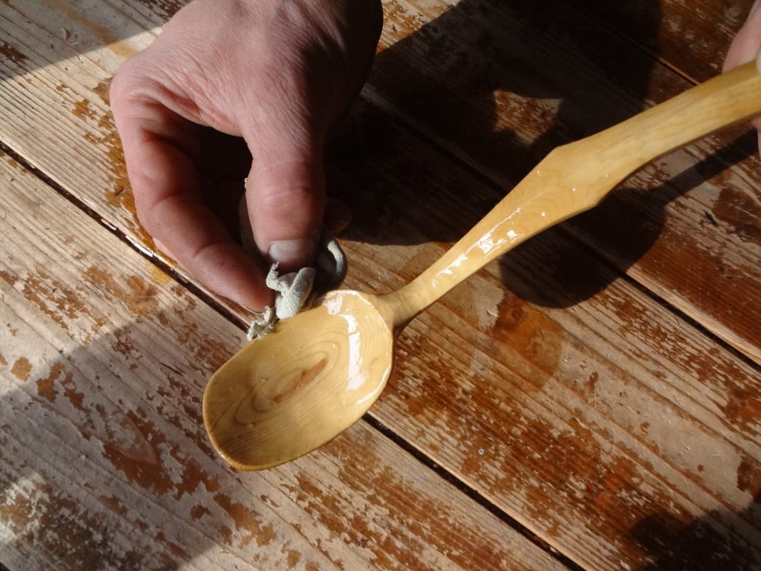 Nut-free Polish with Beeswax for Wood Utensils, Cutting Boards, and more