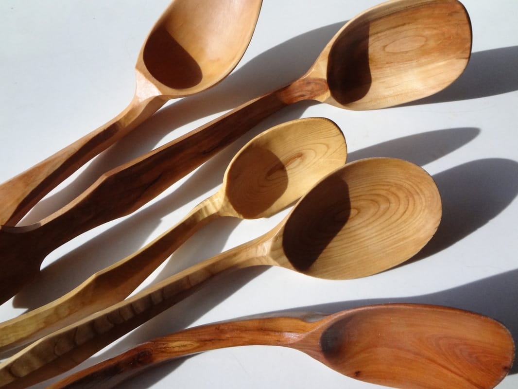 Wood Burned Measuring Spoons